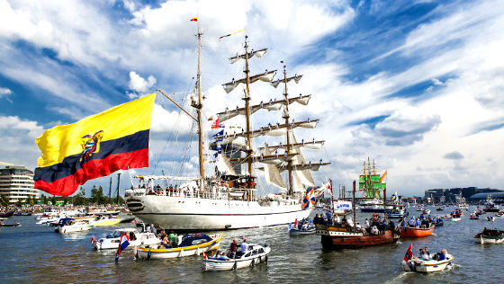 Sail Amsterdam парад кораблей Амстердам