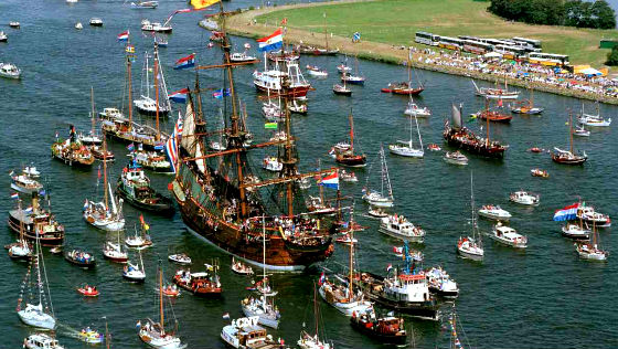 Sail Amsterdam парад кораблей Амстердам